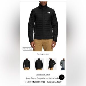 Men’s The North Face Men's Black Puffer Jacket, size S, EUC